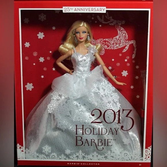 2013 Holiday Barbie, 25th anniversary doll